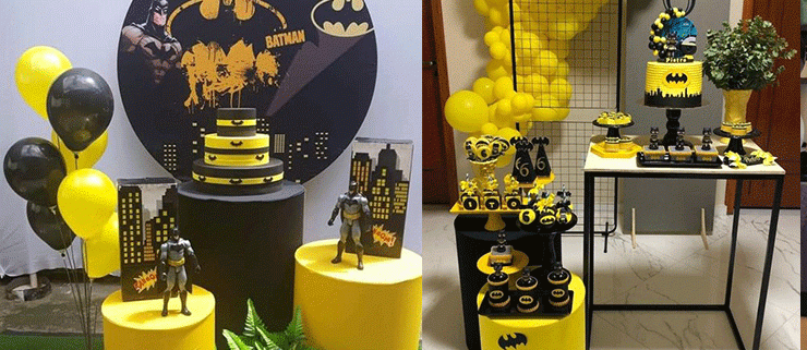 بادکنک آرایی تم تولد بتمن