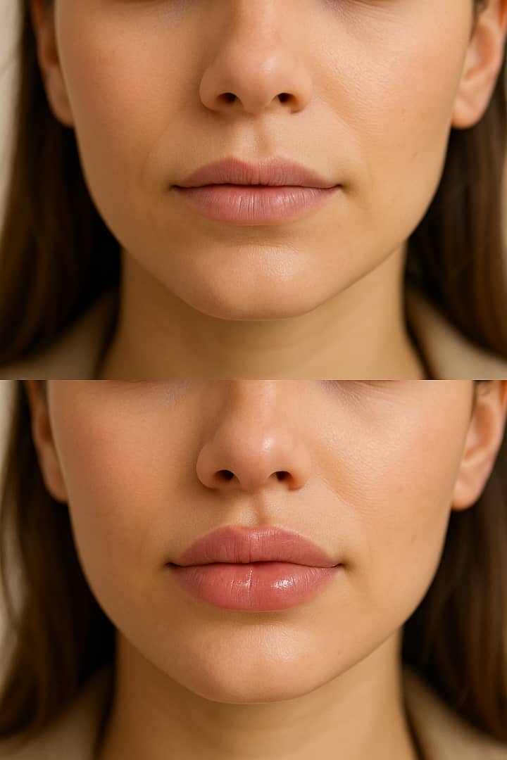 جذابیت دخترها با تزریق ژل لب طبیعی و ااصولی